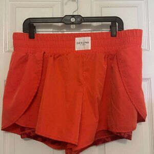 Offline by Aerie The Hugger Champ Short Orange XL spandex pockets athletic